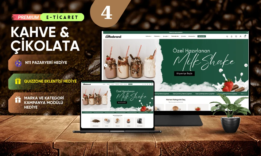 Kahve & Çikolata E-Ticaret Konsepti